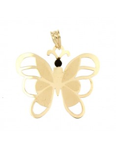 18K COLGANTE ORO AMARILLO LASER MARIPOSA