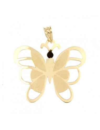 18K COLGANTE ORO AMARILLO LASER MARIPOSA