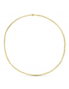 18K CADENA ORO AMARILLO BARBADA CUBANA 45 CM