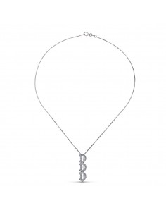 18K GARGANTILLA ORO BLANCO LUNAS CIRCONITAS