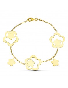 18K PULSERA ORO AMARILLO FLORES