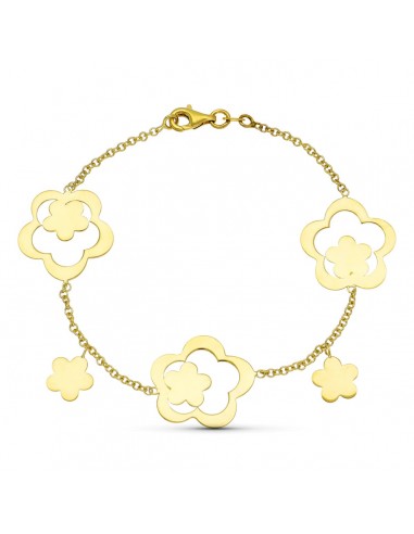 18K PULSERA ORO AMARILLO FLORES