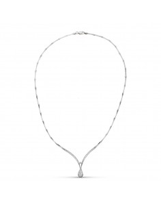 18K GARGANTILLA ORO BLANCO CIRCONITA MOTIVO GOTAS
