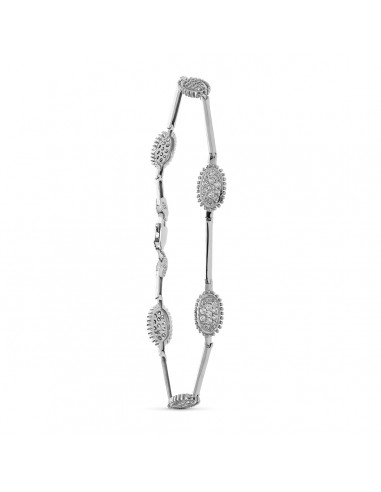 18K PULSERA ORO BLANCO CIRCONITA 19CM