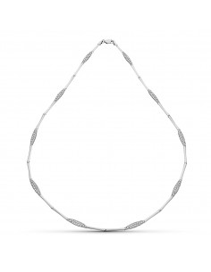 18K GARGANTILLA ORO BLANCO CIRCONITAS