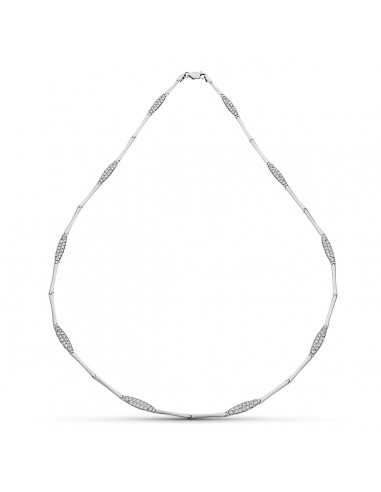 18K GARGANTILLA ORO BLANCO CIRCONITAS