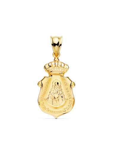 18K COLGANTE ORO AMARILLO ESCUDO V. DEL ROCIO HUELVA 27X14 MM