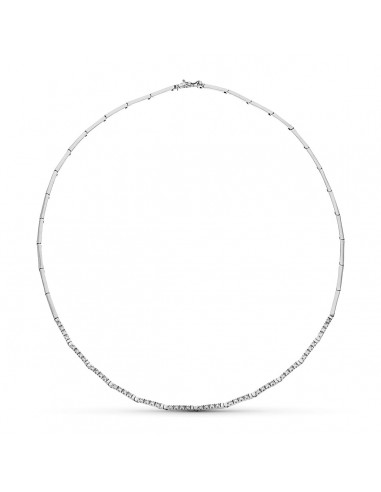 18K GARGANTILLA ORO BLANCO CIRCONITA 45CM