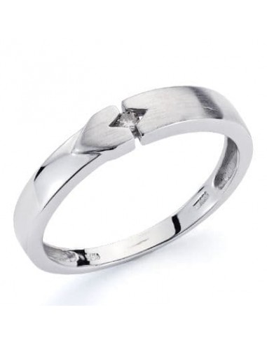 18K SORTIJA ORO BLANCO DIAMANTE 0.05  QTS.