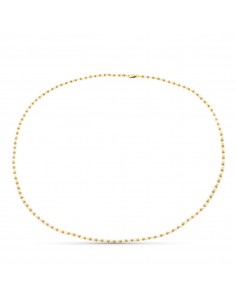 18K COLLAR PERLAS Y ANILLAS ORO 45CM
