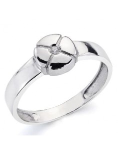 18K SORTIJA ORO BLANCO DIAMANTE NATURAL 0 015 QTS. ANCHO: 7 MM