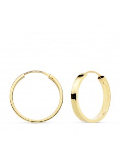 18K AROS HUECOS TABLA LIGEROS. 18 X 3 MM.