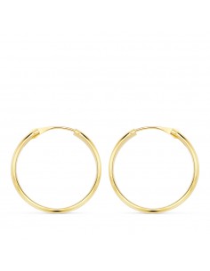 18K AROS ORO AMARILLO MEDIA CAÑA LIGEROS 20 X 3 MM.