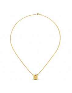 18K COLGANTE ORO AMARILLO DIAMANTE NATURAL  12X8 MM 0 05 QTS. CADENA 40