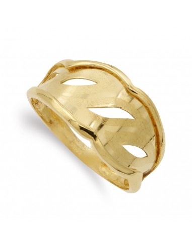 18K SORTIJA ORO AMARILLO CALADA ANCHO 11 MM CUERPO 3 MM