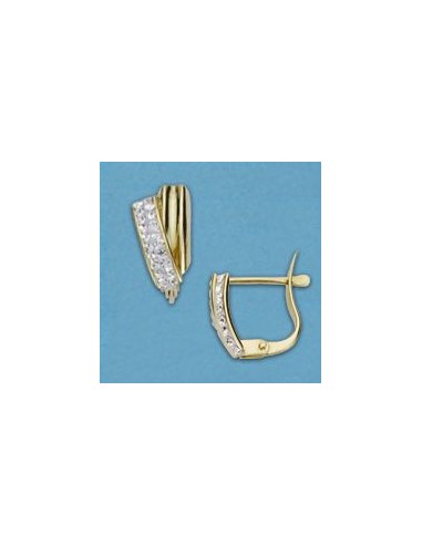 18K PENDIENTES BANDAS CIRCONITAS