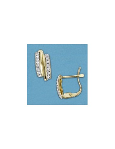 18K PENDIENTES BANDAS CIRCONITAS