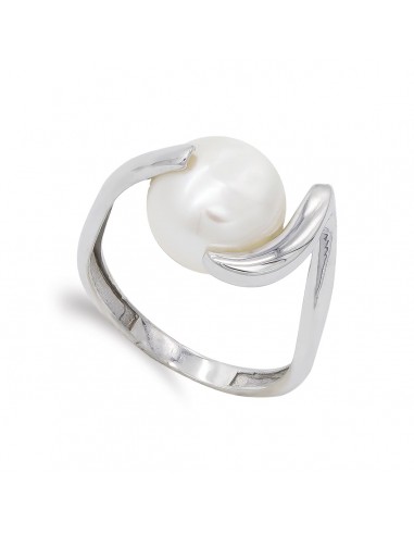 18K SORTIJA ORO BLANCO CON PERLA BARROCA 11 5MM.