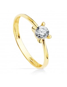 18K SOLITARIO ORO AMARILLO CIRCONITA 4.5 MM