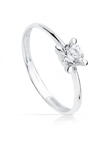 18K SOLITARIO ORO BLANCO CIRCONITA 4.5 MM