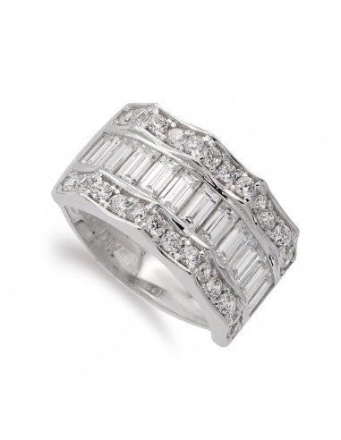 18K SORTIJA ORO BLANCO PIEDRAS Y CIRCONITAS. ANCHO 11 MM