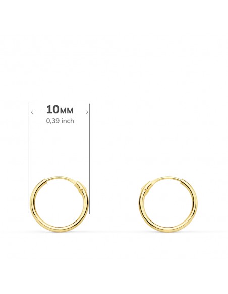 18K AROS REDONDOS LISOS LIGEROS. 9 X1.20MM.