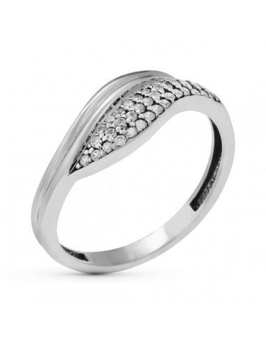 18K SORTIJA ORO BLANCO CON CIRCONITAS. ANCHO: 7 MM