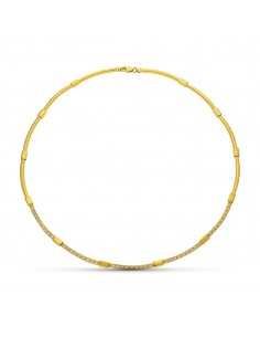 18K GARGANTILLA ORO AMARILLO Y CIRCONITAS
