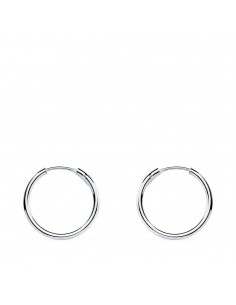 18K AROS ORO BLANCOS HUECOS REDONDOS 12 X 1,20 MM.