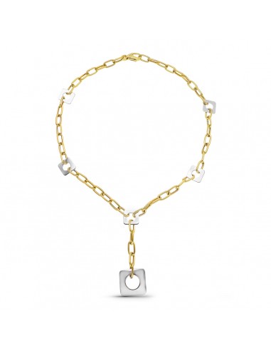 18K GARGANTILLA ORO BICOLOR MOTIVOS