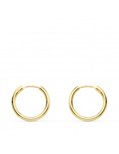 18K AROS ORO AMARILLO REDONDOS LISOS LIGEROS 14 X 1,50 MM