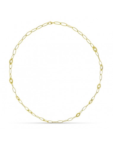 18K GARGANTILLA ORO AMARILLO ESLABONES OVALES 80CM