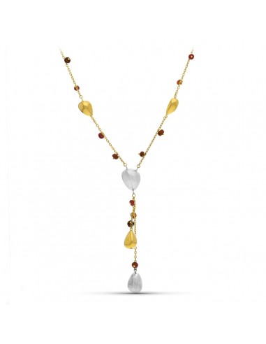 18K GARGANTILLA ORO BICOLOR PIEDRAS COLORES