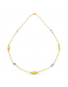 18K GARGANTILLA ORO BICOLOR ESLABONES