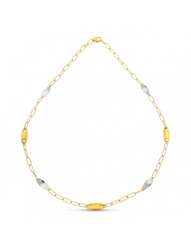 18K GARGANTILLA ORO BICOLOR ESLABONES