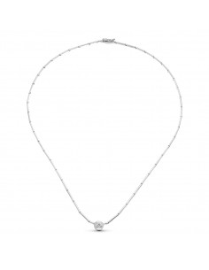 18K GARGANTILLA ORO BLANCO CHATON.