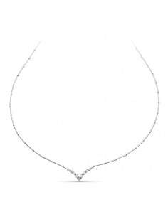 18K GARGANTILLA ORO BLANCO CENTRO CIRCONITAS