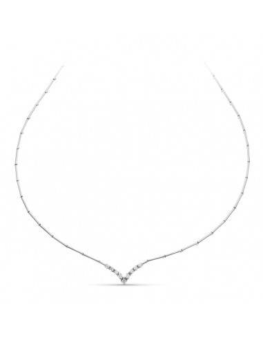 18K GARGANTILLA ORO BLANCO CENTRO CIRCONITAS