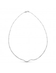 18K GARGANTILLA ORO BLANCO CIRCONITAS