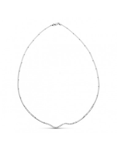 18K GARGANTILLA ORO BLANCO CIRCONITAS
