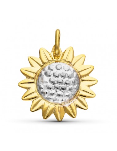 18K COLGANTE ORO BICOLOR GIRASOL 18 MM