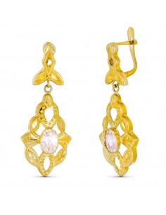 18K PENDIENTES ORO AMARILLO CUBANAS CIERRE CATALAN