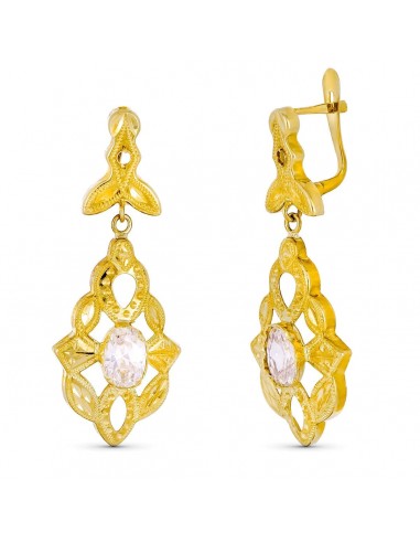 18K PENDIENTES ORO AMARILLO CUBANAS CIERRE CATALAN