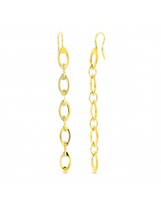 18K PENDIENTES ORO CADENITAS ORO AMARILLO CIERRE GANCHO