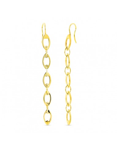 18K PENDIENTES ORO CADENITAS ORO AMARILLO CIERRE GANCHO