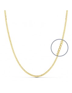 18K CADENA BARBADA HUECA 45 X 1.