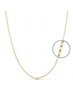 18K CADENA BILBAO 45 CM HUECA 1,2 MM.