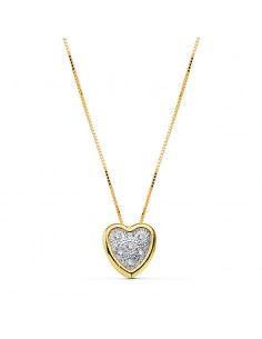 18K COLGANTE CORAZON CADENA 42CM.