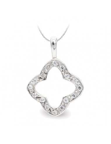 18K COLGANTE ORO BLANCO CIRCONITA 22X15 MM