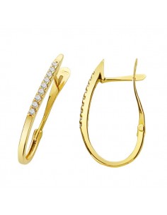 18K PENDIENTES ORO AMARILLO 2 MM GROSOR. 20 X 11 MM.